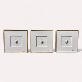 Cuadro Corazón de Flores Set de 3