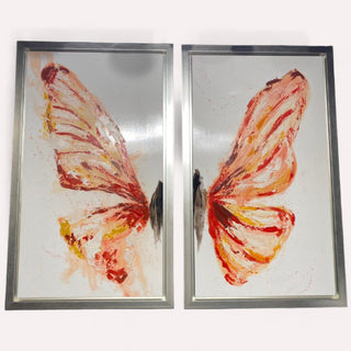 Cuadro Red Butterfly Set de 2