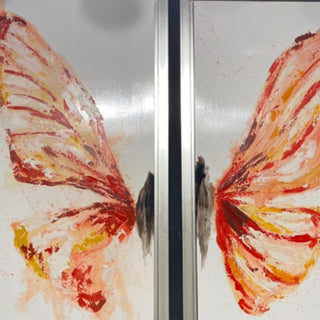 Cuadro Red Butterfly Set de 2