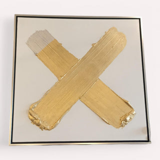Cuadro X Plata Oro