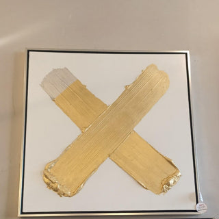 Cuadro X Plata Oro