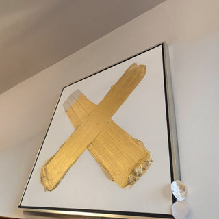 Cuadro X Plata Oro