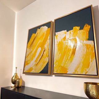 Cuadro Yellow Waves Set de 2