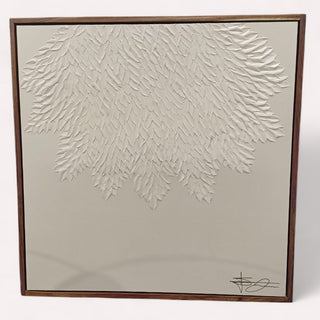 Cuadro Caida De Plumas Blanco