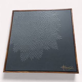 Cuadro Caida De Plumas Negro