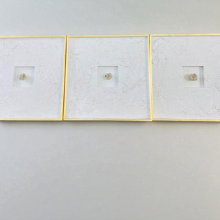 Cuadro Cuarzo Blanco Set de 3