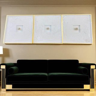 Cuadro Cuarzo Blanco Set de 3