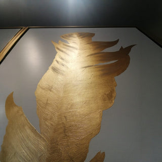 Cuadro Gold Shadow Feathers Set de 2