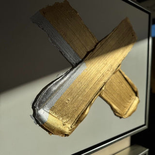 Cuadro XO Plata Oro Set de 4