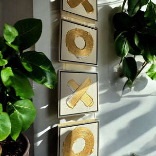 Cuadro XO Plata Oro Set de 4