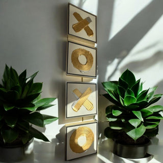 Cuadro XO Plata Oro Set de 4