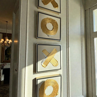 Cuadro XO Plata Oro Set de 4