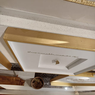 Cuadro Poesía de Plumas Blanco Idilio Set de 3