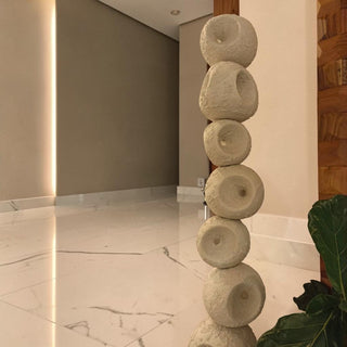 Escultura Lunar Circular Grande Greige