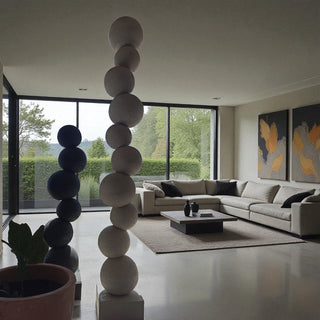 Escultura Lunar Normal 6 Esferas Negro