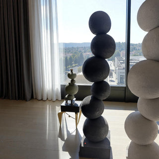 Escultura Lunar Normal 6 Esferas Negro