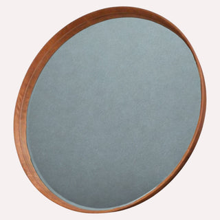 Espejo Anillo Piel Camel Mediano