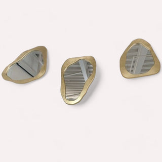 Espejo Piedras Gold Set de 3