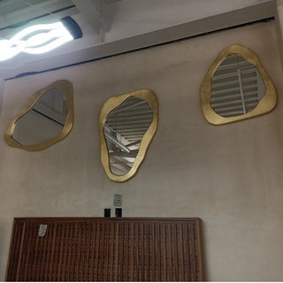 Espejo Piedras Gold Set de 3