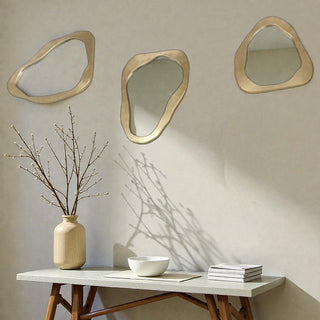 Espejo Piedras Gold Set de 3