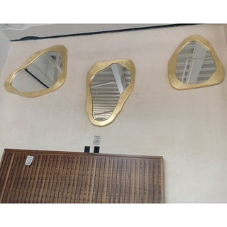 Espejo Piedras Gold Set de 3