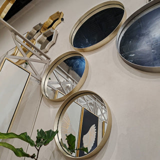 Espejo Anillo Piel Gold Grande