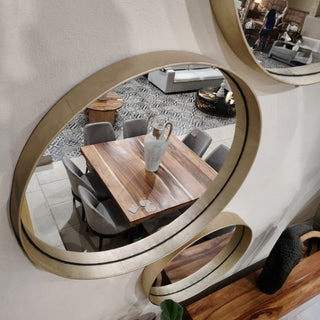 Espejo Anillo Piel Gold Mediano