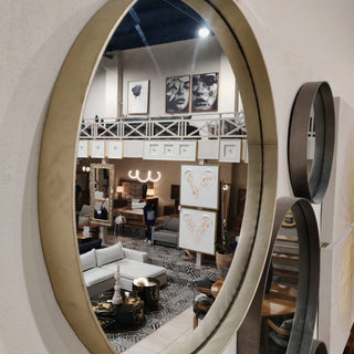 Espejo Anillo Piel Gold Mediano