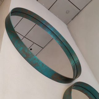 Espejo Anillo Piel Rust