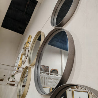 Espejo Anillo Piel Silver Grande