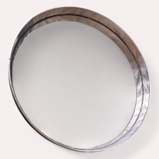 Espejo Anillo Piel Silver Mediano