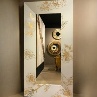 Espejo Flores Doradas A