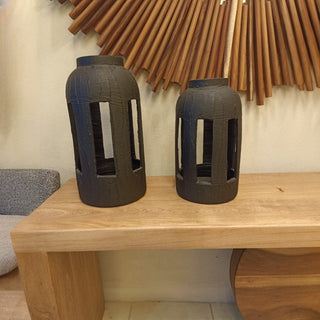 Jarrón 137 Set de 2 Nok Negro