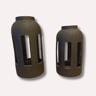 Jarrón 137 Set de 2 Nok Negro