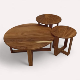 Juego de Mesas Saura Set de 3 Parota