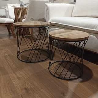 Juego de Mesas Gio Laterales Parota