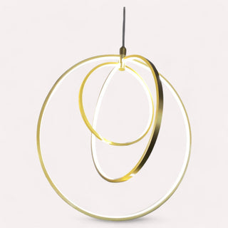 Lámpara 3 Aros Espiral Dorado