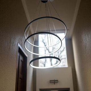 Lámpara 3 Aros Negro