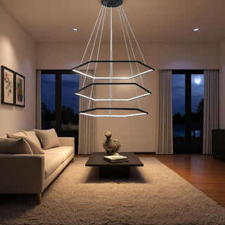 Lámpara 3 Hexágonos Negro