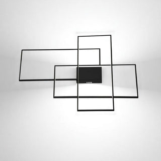 Lámpara 3 Rectangulos Negro