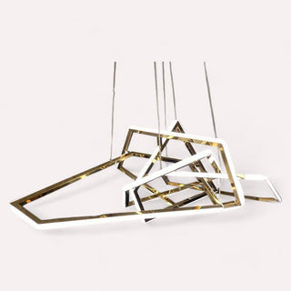 Lámpara Geométricos Cruzados Dorada