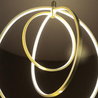 Lámpara 3 Aros Espiral Dorado