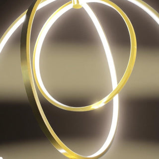 Lámpara 3 Aros Espiral Dorado