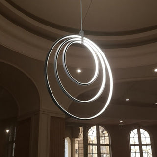 Lámpara 3 Aros Espiral Negro