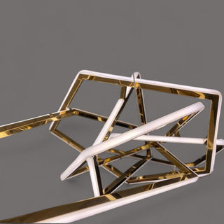 Lámpara Geométricos Cruzados Dorada