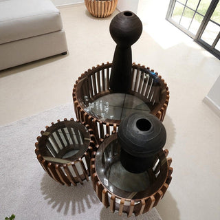 Mesa de Centro Maraya Set de 3 Parota