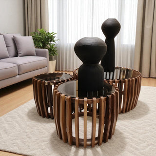 Mesa de Centro Maraya Set de 3 Parota