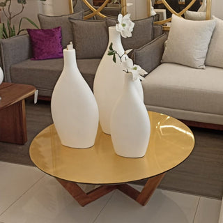 Mesa de Centro Oro Redonda