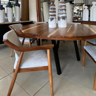 Mesa de Comedor Ari 8P Redonda 1.80M Parota