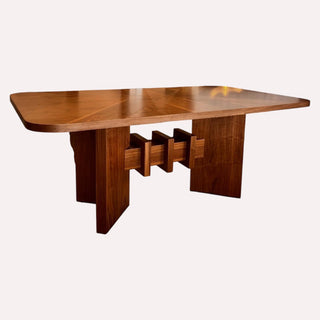 Mesa de Comedor Cordoba 12P 2.80M Chapa Nogal